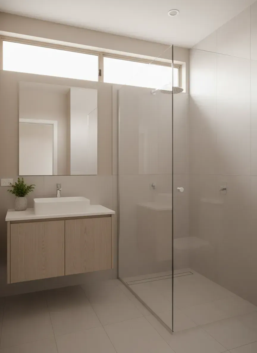 premium frameless glass installations inside modern Brisbane home